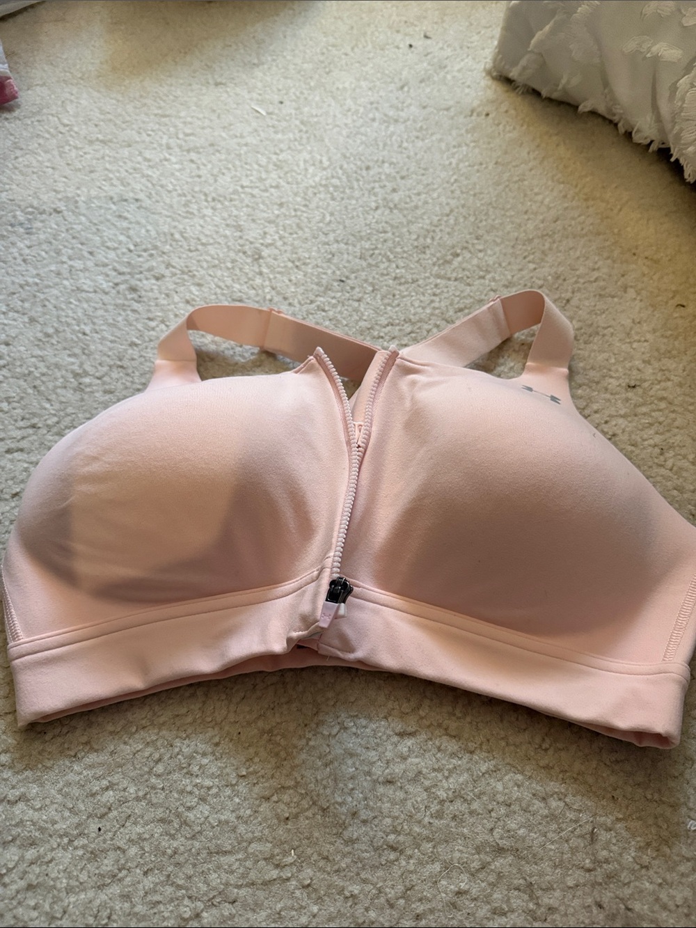 Under armor sports bra peach
